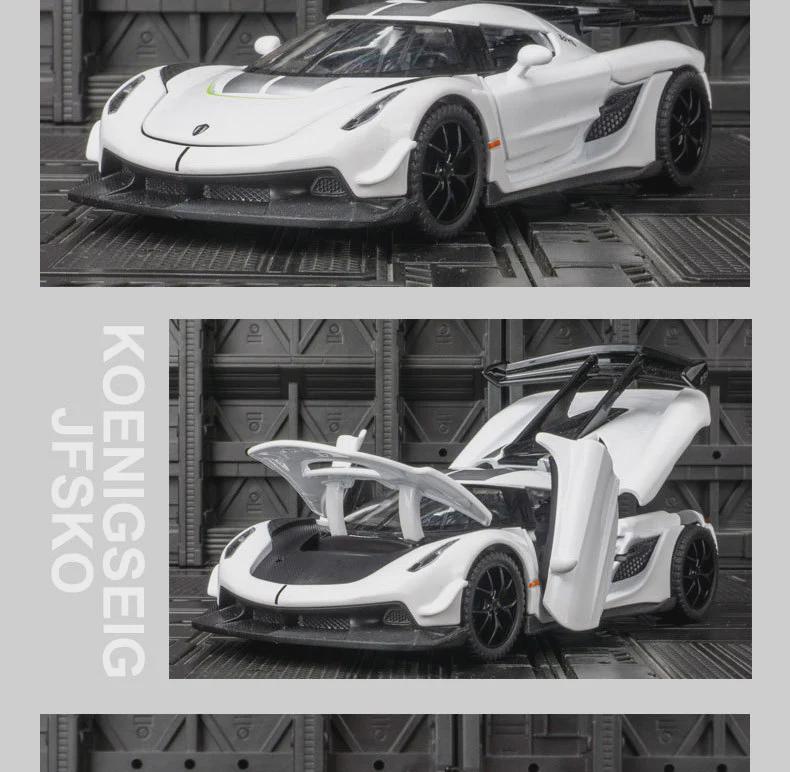 Zhongyuanxing 21019 Alloy Supercar Model: Pull-Back Toy with Sound, Light, and Metal Doors for Kids.