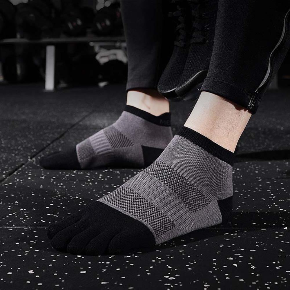 Matching Soft Men Women Cotton Five-Finger Socks Short Tube Socks Split Toe Socks Sport Hosiery