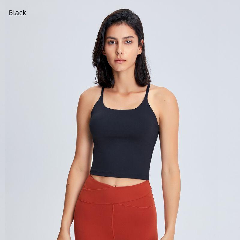 Lu Same Style Sexy Y Word Beauty Back Exercise Vest Women's Summer Thin Detachable with Chest Pad Moisture Wicking Yoga Clothes