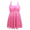 Plus Size Two Pieces Swimsuits Swimwear Women Soild Color Summer Bathing Suits Tankini Beachwear Bikini Swimdress