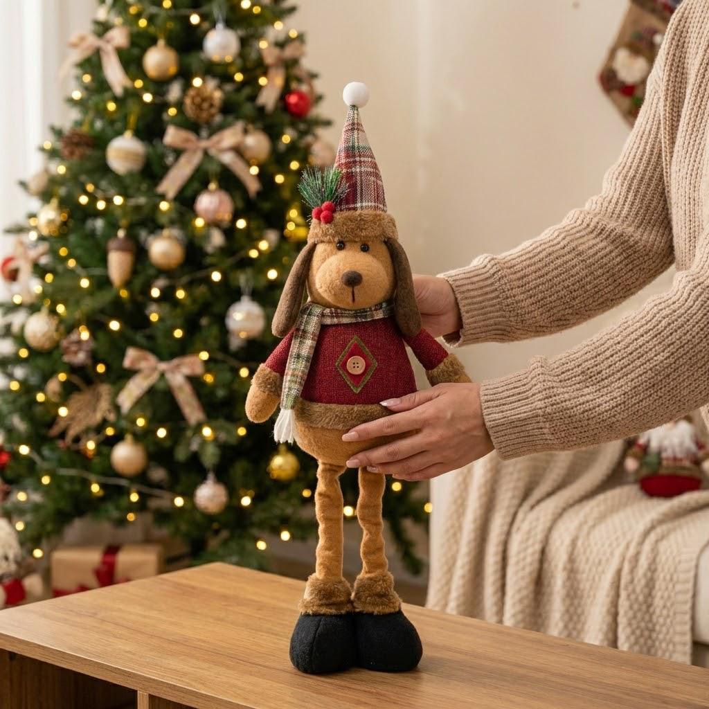Christmas Telescopic Doll Decoration for Festive Atmosphere