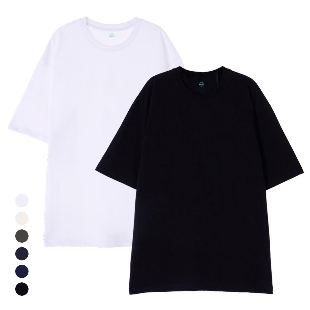 Astral Projection [Oversized] 13-Count Cotton Round Neck Short Sleeve T-Shirt_6 Colors L