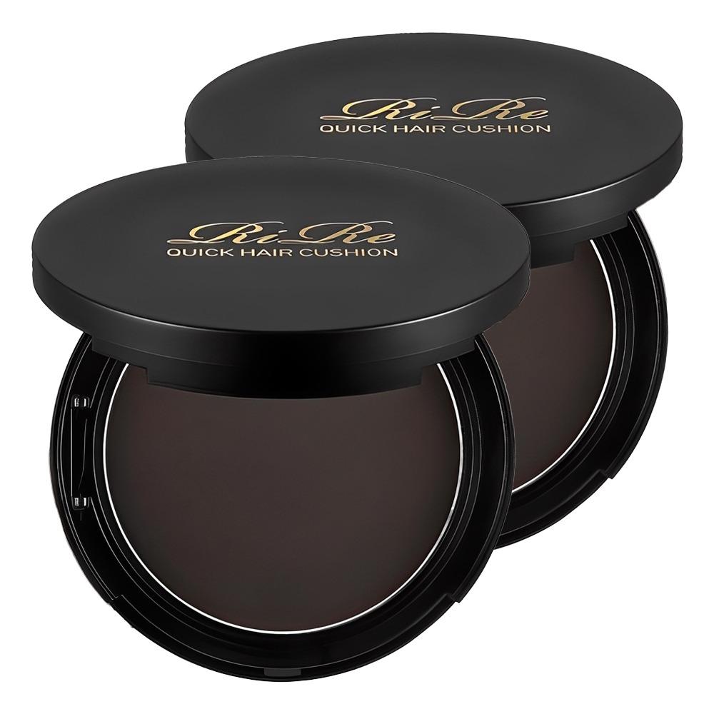 

RIRE Quick Hair Cushion [02 Natural Brown] Temporary Root Touch-Up & Hairline Shadow 14g (Pack of 2)