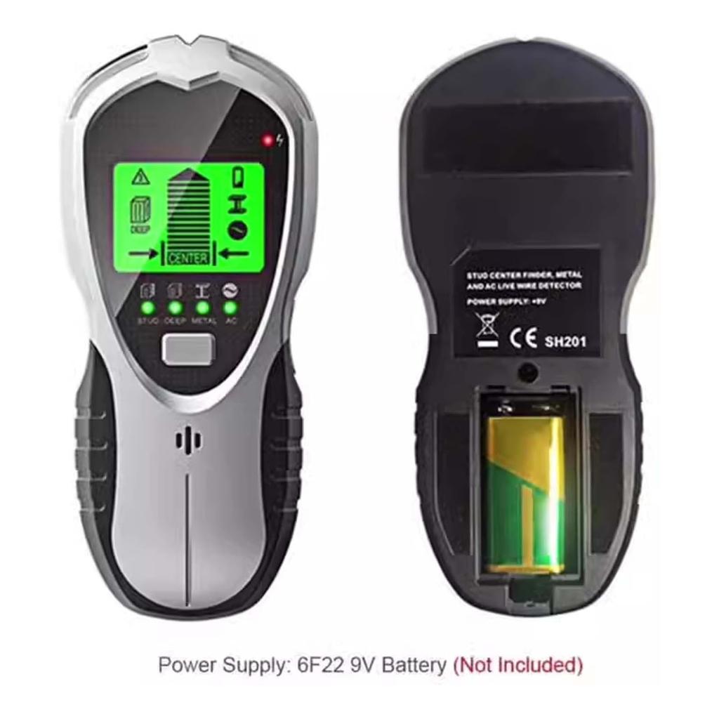 5-in-1 Multifunctional Wall Detector Wall Stud Finder Sensor, Handheld Wall Wood Beam/Metal AC Live Wires Scanner