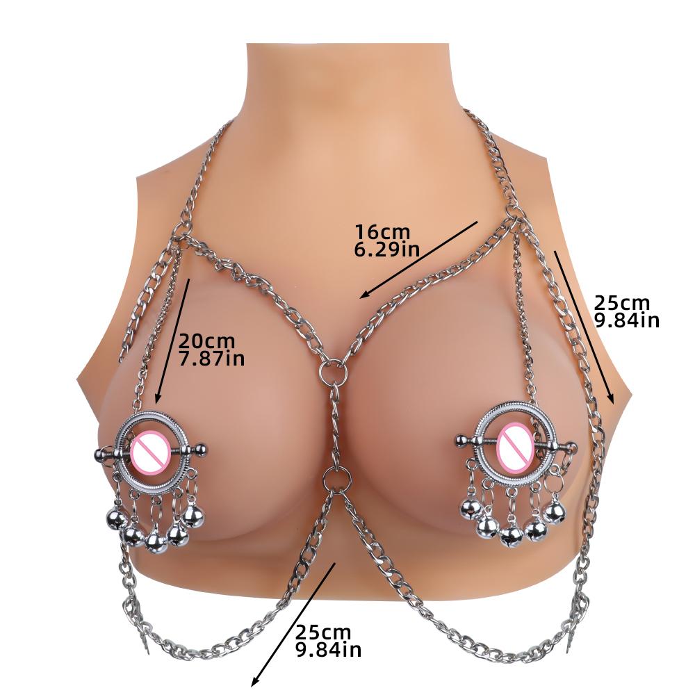 New Arrival Metal Nipple Clamps Clips with Chain Clitoris Stimulator Steel Nipple Breast Clamps Flirting Women Sex Toy