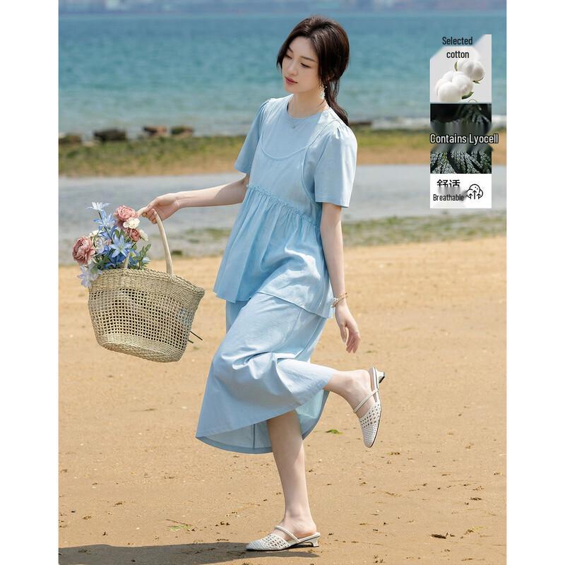 

Demana Cooling A-Line Faux Two-Piece Dress XL