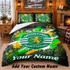 Set de așternut 3 piese cu model Sporting CP Nume personalizat, Cearșaf și Fețe de pernă Pentru Dormitorul de Acasă