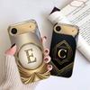 Gorgeous letter gold "R" For IPhone 17Pro Max 16 17 Pro 15 Pro 14 13 Plus 12 Mini 11Pro Max XR 16E 17Air Golden glass phone case