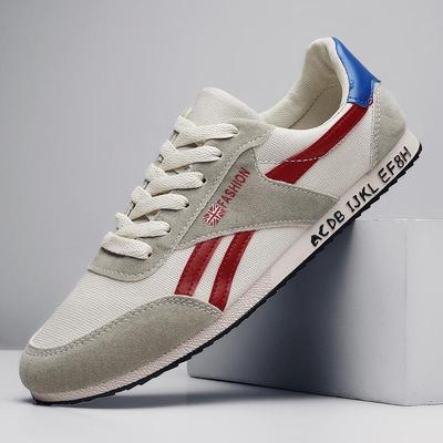 New Autumn Men's White Canvas Sneakers – Korean Style, Skateboard, Casual, Running, and Sports Shoes