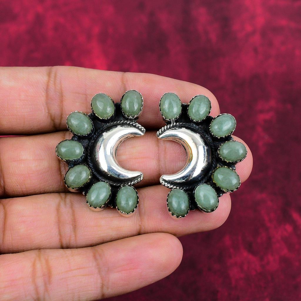 Aquamarin Ohrringe Edelstein Schmuck, 925 Sterling Silber handgefertigte Ohrringe, neuster Design Schmuck