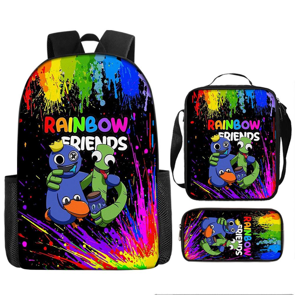 Rainbow Friends Backpack Rainbow Friends Backpack School Bag Children Cartoon Anime Backpack