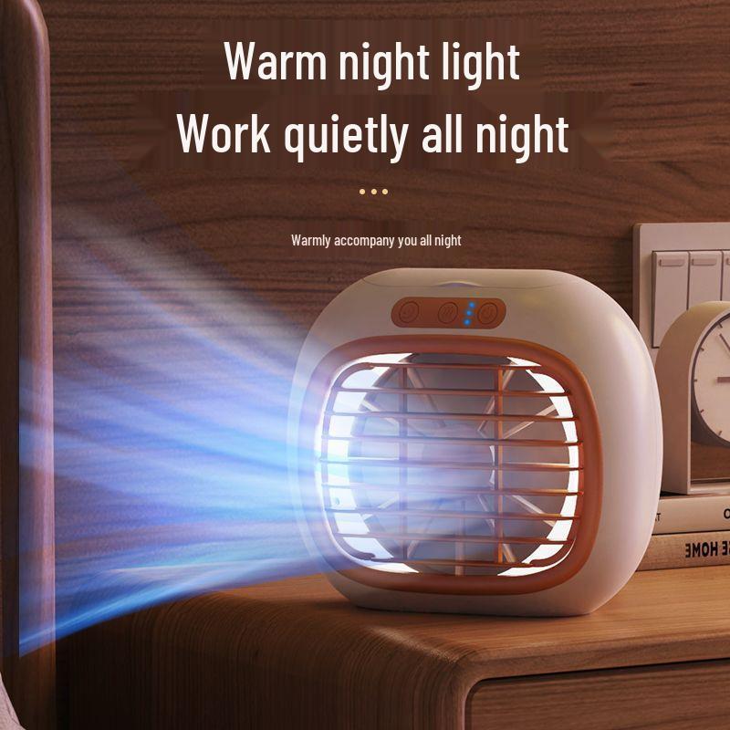 Compact USB Mini Desktop Air Conditioner Fan for Home, Office & Dorm – Cooling & Moisturizing Function