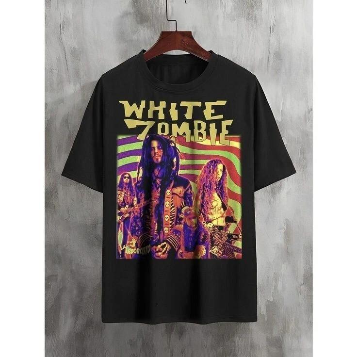 Vzácné! Tričko White Zombie Unisex Krátký rukáv Velikost S až 4XL