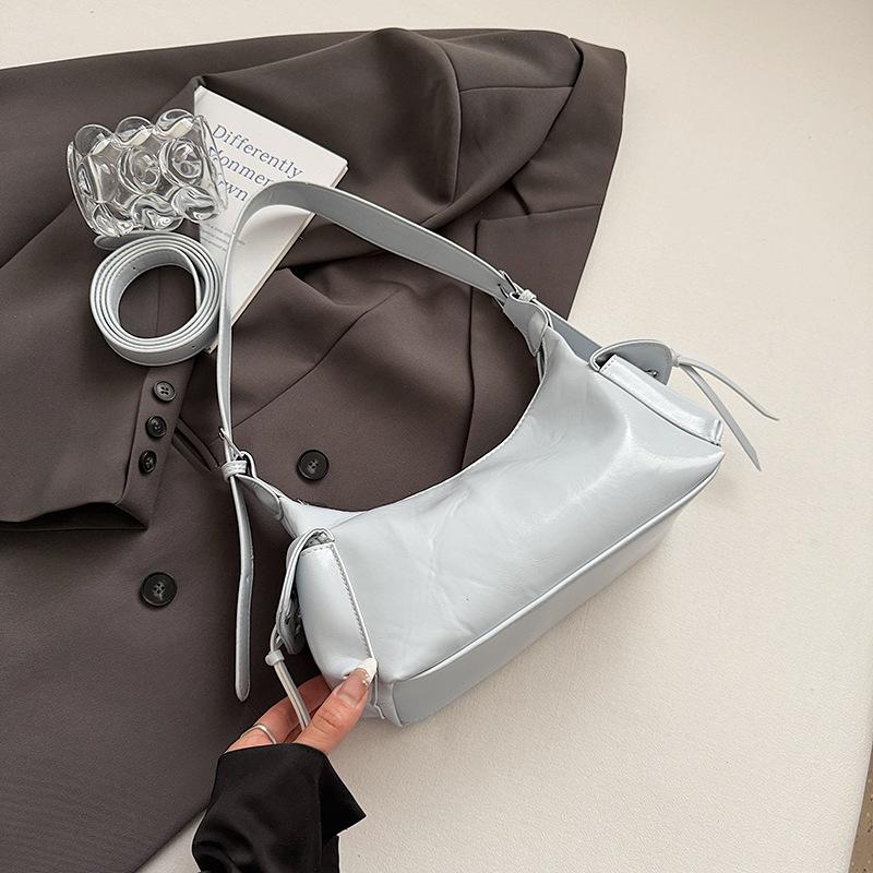 Textured retro commuter trendy shoulder bag women's summer new fashionable Spice Girl style underarm dumpling bag