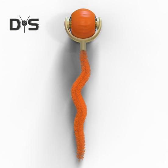 Jucărie interactivă cu minge pentru pisici, reîncărcabilă prin USB, minge în mișcare automată cu coadă de pluș, teaser inteligent pentru animale de companie pentru exerciții de interior pentru ameliorarea stresului