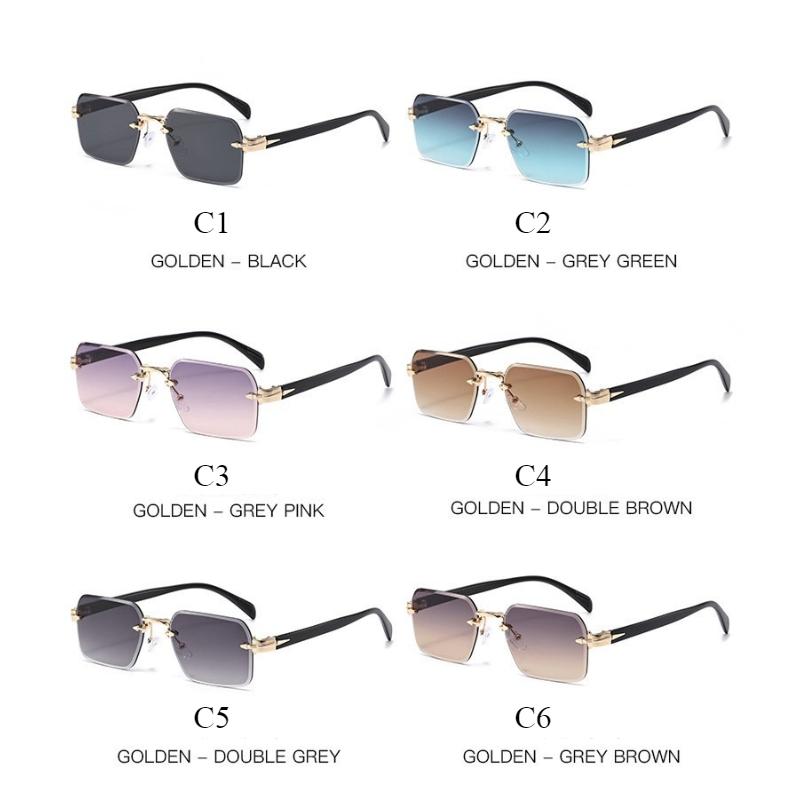 Men's sunglasses, new fashionable sunscreen sunglasses, personalized frameless trimmed sunglasses