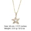 Simple Starfish with Imitation Pearls Pendant Necklaces for Women Fashion Zirconia Necklace Wedding Party Jewelry Accessories