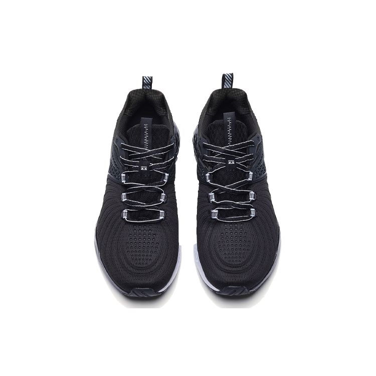 Li Ning Cloud Five V2 Cushioning Low Top Running Shoes Women Sneaker Black White ARHP008-6