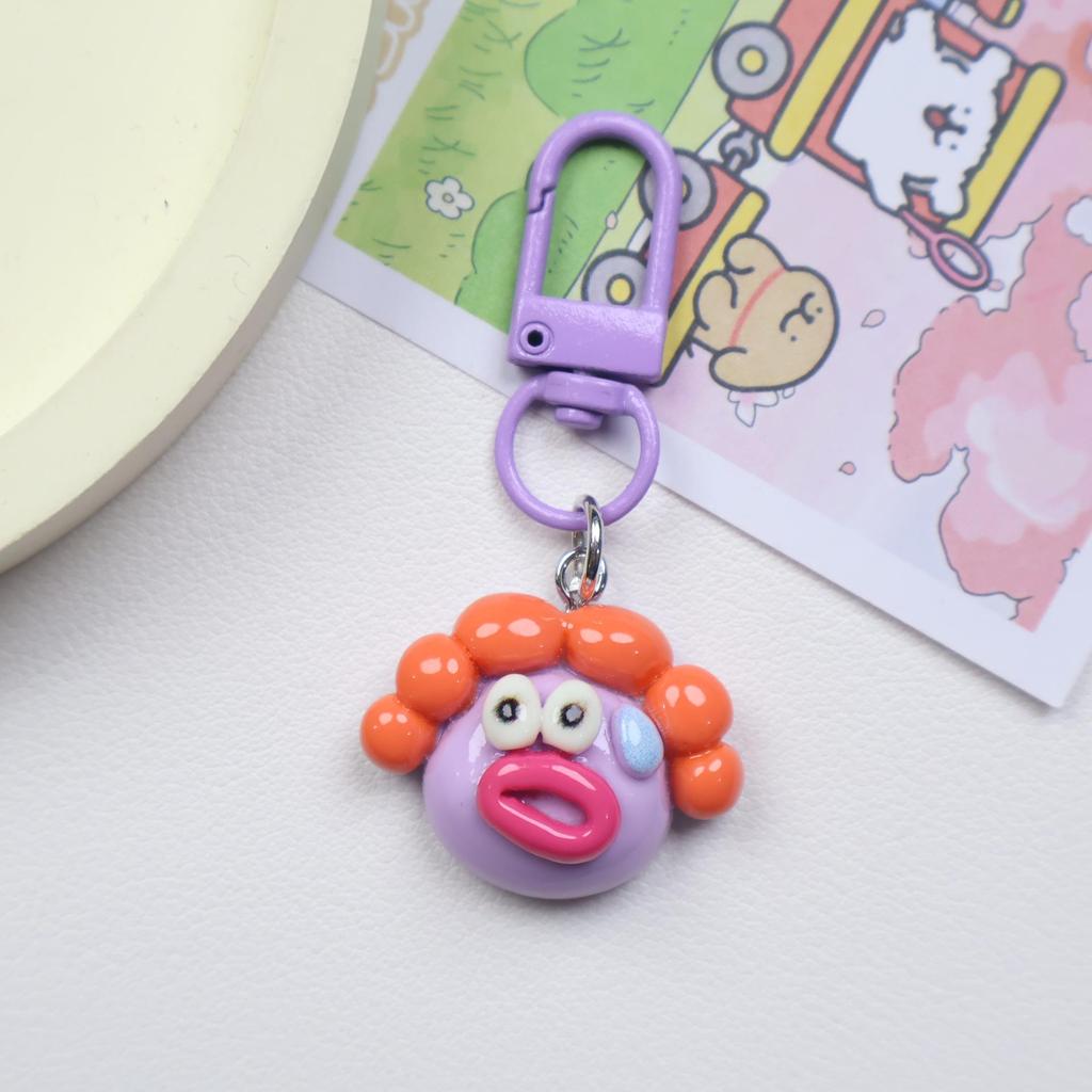 Colorful Cartoon Sausage Mouth Keychain - Cute & Funny Bag Pendant for Students