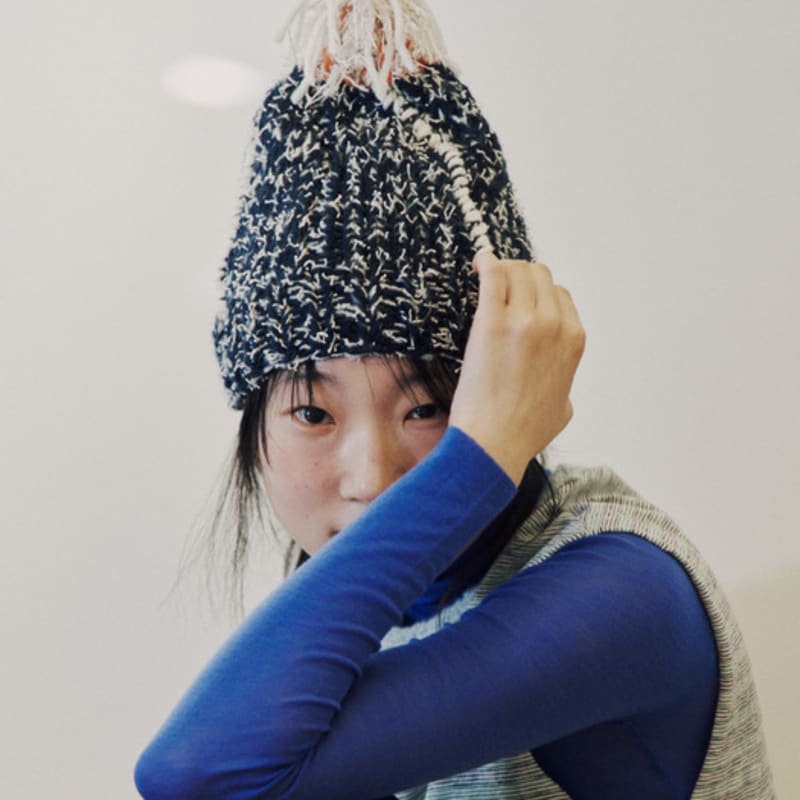 MISU A BARBE WET BEANIE NAVY