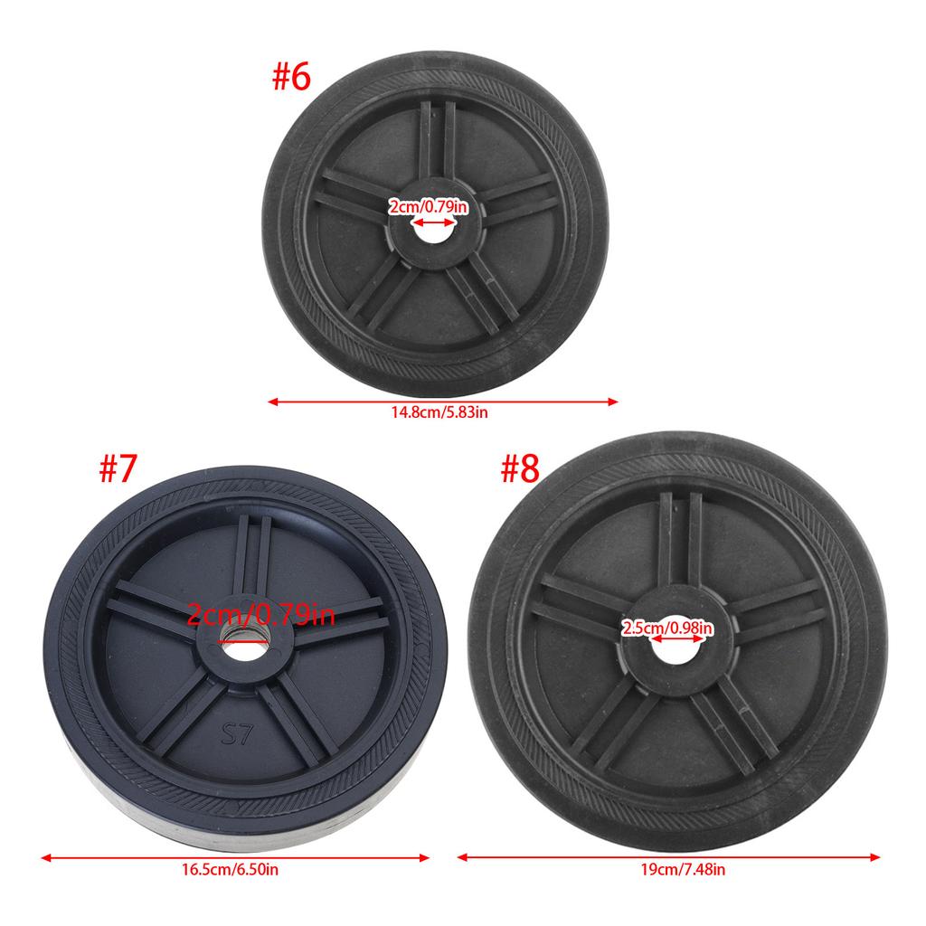 Pack of 2 Heavy Duty Quiet Air Compressor Wheels Durable Plastic Casters Wheel 20/25mm Mounting Hole for Easy Mobility