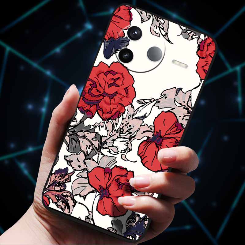 For Xiaomi POCO F7 Ultra Case Xiaomi POCO F7 Pro 3D Flowers Emboss Soft Silicone Phone Cases for POCOF7 Pro Back Cover Coque Bag