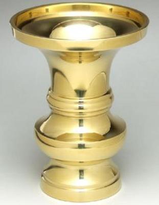 Kyoto Butsudan Hayashi Buddhistischer Altar, polierte Messing-Blumenvase, 3 Zoll (1 Zoll), Geeignet für alle Sekten (Empfohlen für die Shinshu Otani-Sekte
