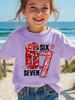 Summer Boys Girls Tshirt Kids 67 Six Seven Italian Brain Joke Tops Y2k Game Saying Short Sleeve Graphic Y2k Childrens Tsh