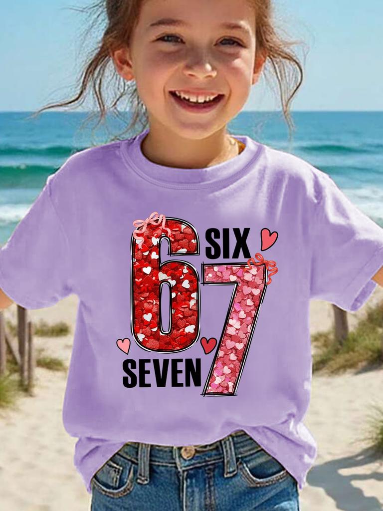 Summer Boys Girls Tshirt Kids 67 Six Seven Italian Brain Joke Tops Y2k Game Saying Short Sleeve Graphic Y2k Childrens Tsh