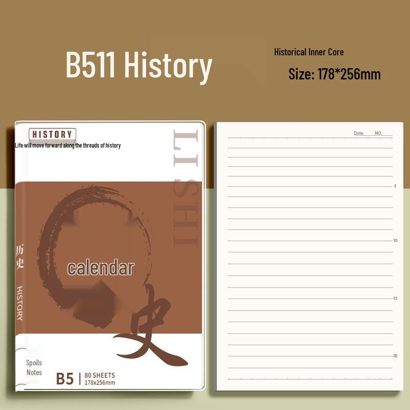 B5 Thickened Subject Notebooks for Middle School: Chinese, English, Physics, Math - Complete Set