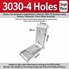 Flat Shape Aluminum Angle Bracket Solid Body Right Angle Bracket  For Workbench Build