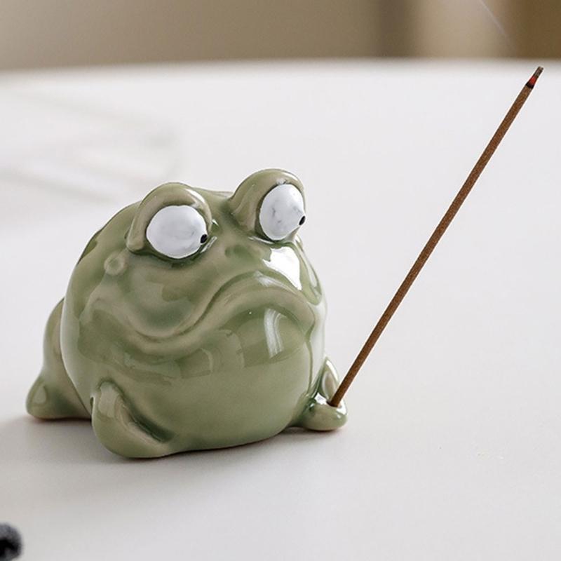 

Green Frogs Incenses Burners Ceramics Sculpture for Meditations Room China Mainland