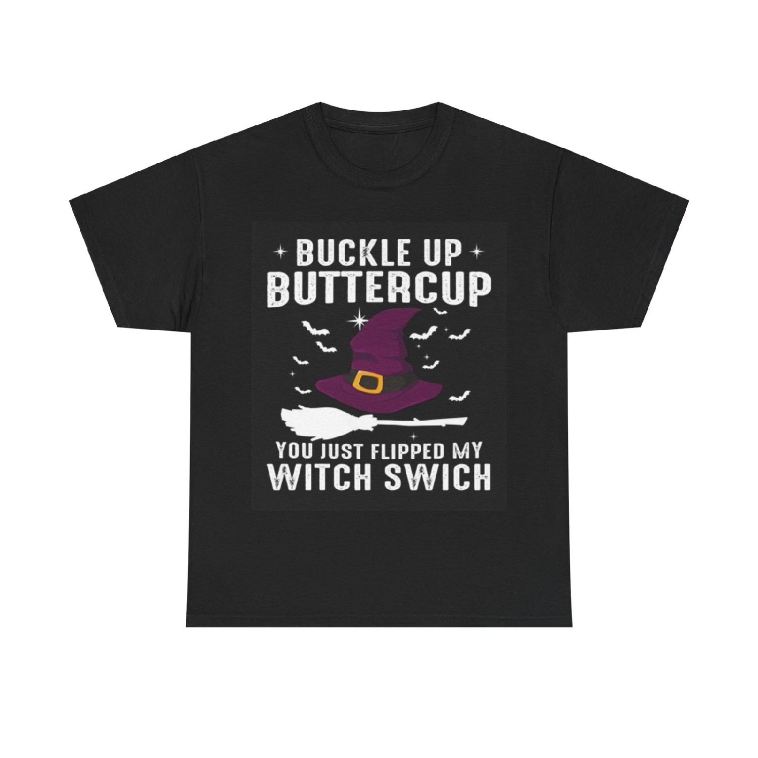 

Buckle Up Buttercup Shirt Funny Witch Graphic Unisex Heavy Cotton Tee XXXXXL різнокольоровий