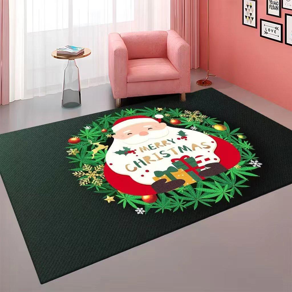 Cartoon Christmas Carpet, Living Room Easy To Clean Sofa Coffee Table Floor Mat Bedroom Full Of Bedside Blankets