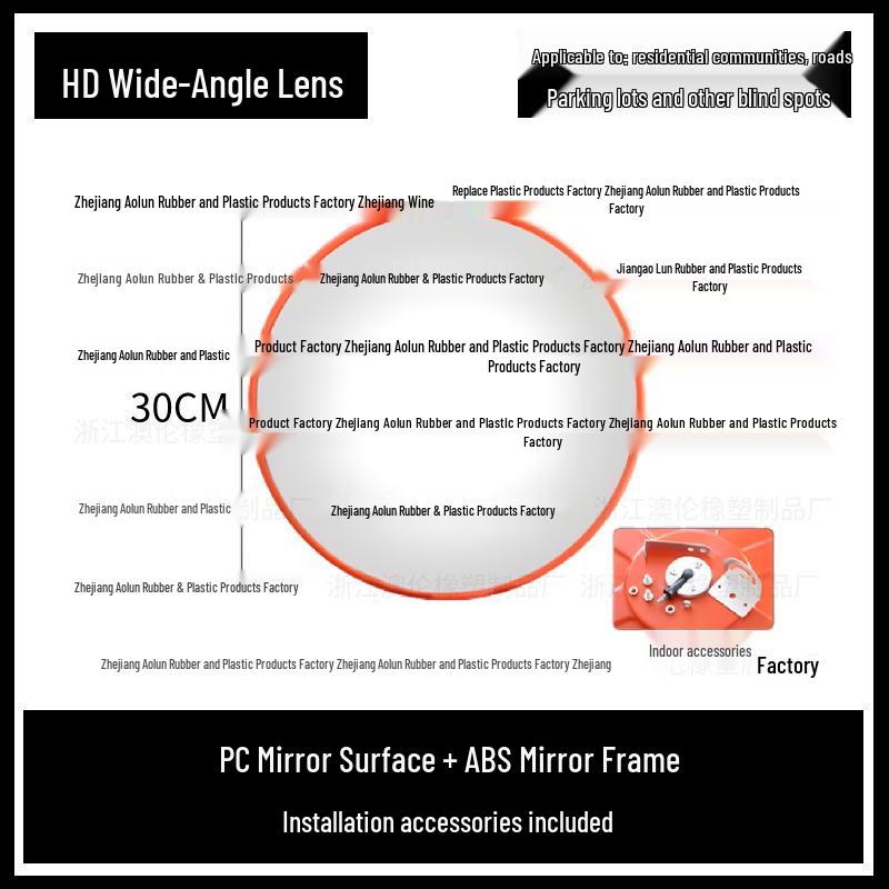 80CM Indoor/Outdoor Convex Traffic Mirror for Garages and Anti-theft Security