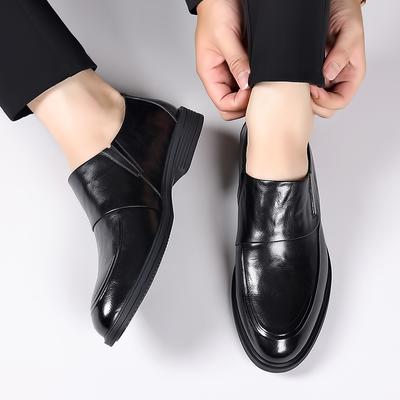 Mocassins décontractés en cuir de style britannique pour hommes, chaussures plates, souples, confortables et respirantes, chaussures de conduite légères pour hommes