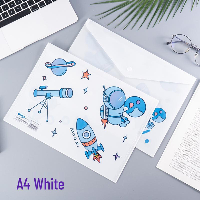 Astronaut A4 Dokumenten- und Testpapier-Aufbewahrungstasche mit Druckknopf für Schüler