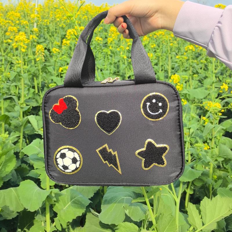 Foldable Waterproof Nylon Lunch Bag with Insulated Aluminum Foil for Kids