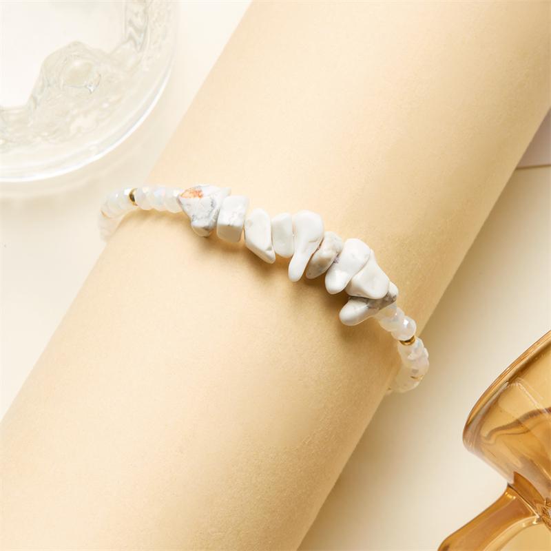 Colorful Natural Stone Irregular Bracelets For Women Handmade Rice Beads Woven Rope Bracelet For Women Friendship Jewelry Gifts