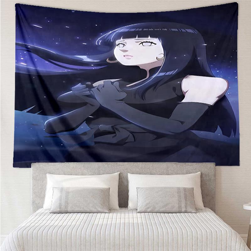 Hinata Hyuga Tapestry for Bedroom Aesthetic Classroom Tapestries Wall Hanging for Living Room Dorm Office,Ideal Creative Gift