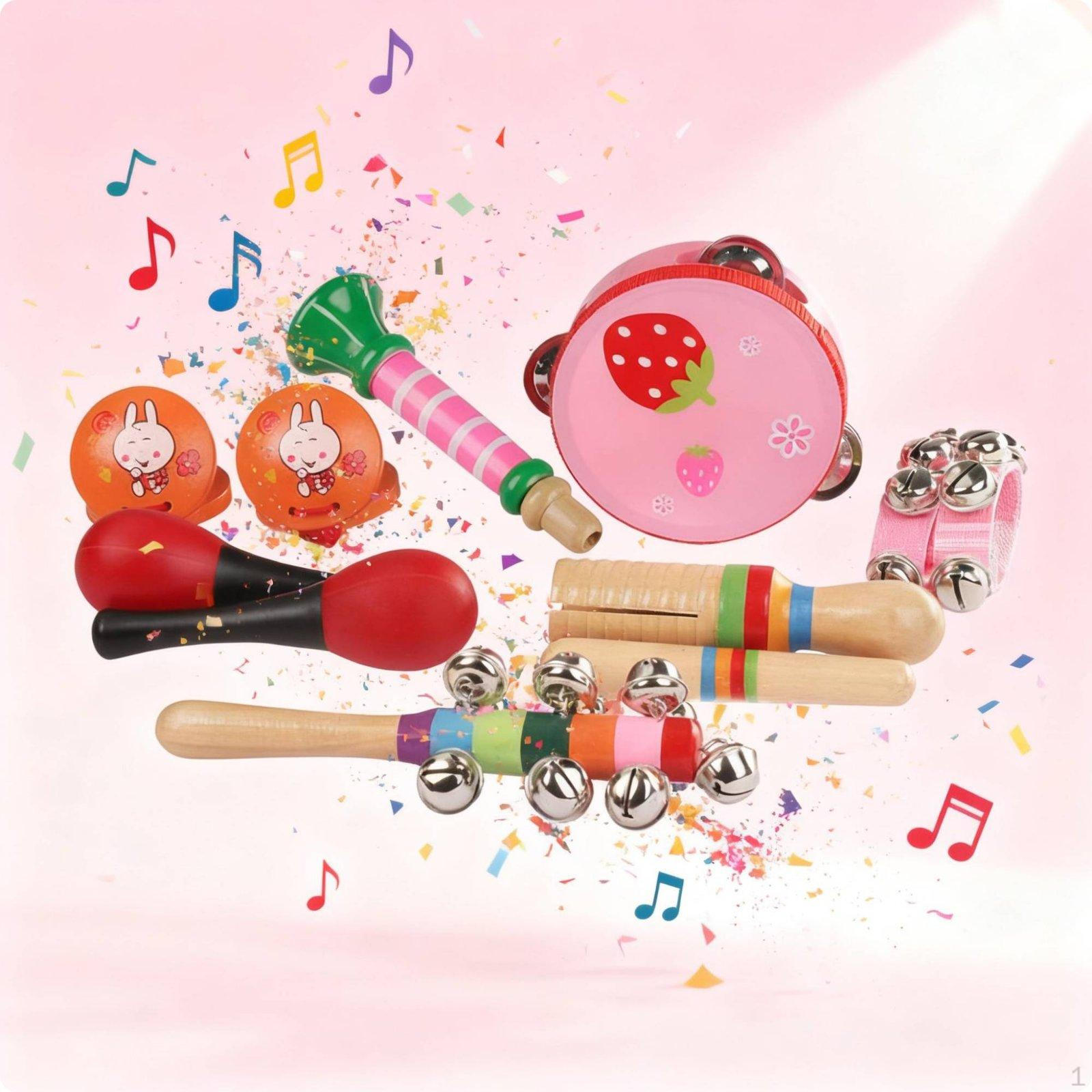 10 Pieces Rhythm Percussion Set Educational Children s Musical Instrument Training