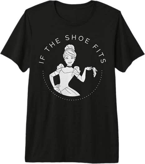 Cinderella If The Shoe Fits Black TShirt S