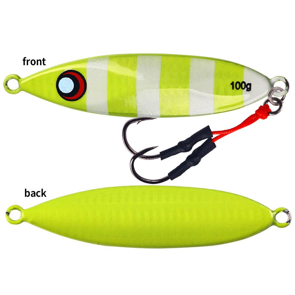 

1 шт. Металлические рыболовные приманки для соленой воды, приманки для окуня 40–150 г, набор крючков для теппана, рыболовные инструменты 40g