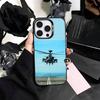 Apache AH-64 Helicopter Gunships   Phone Case For iPhone17,16,15,14,13,12,11 Plus,Pro Max Colored Silver Plated Inside Cover