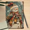 2D Flat 12x8 Inch Vintage Christmas Snowman Metal Tin Sign Rustic Wall Plaque Durable Farmhouse Decor for Living Room Coffee Shop Garage Garden