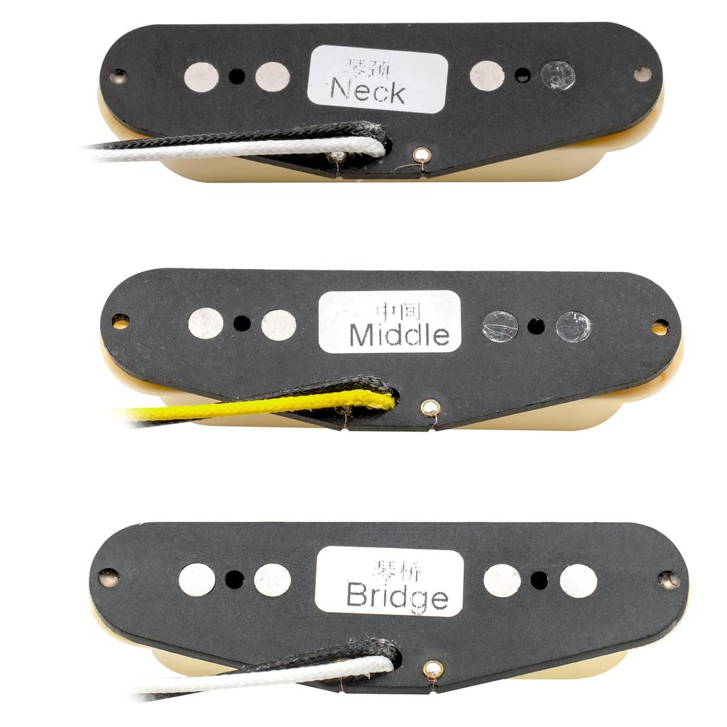 Wilkinson M Series High Output Alnico 5 Stratocaster Pickup Set, Cream