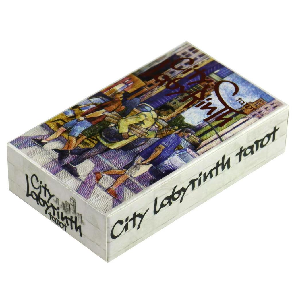 City Labyrinth Tarot, 78 kart 10,3*6 cm Tarot Deck | Indy Tarot Pen-drawn o życiu w Nowym Jorku na początku lat 2000.