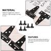 6 Pcs T-hinge Decor Carbon Steel Hinges Door Lock Accessory T-shaped Vintage Home Replacement Furniture Concealed Gate Supply