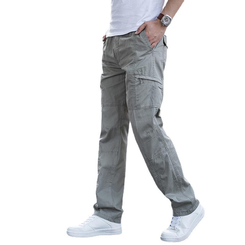 Men's Plus Size Straight Leg Loose Overalls - Wear-Resistant, Casual, Outdoor Sports Pants