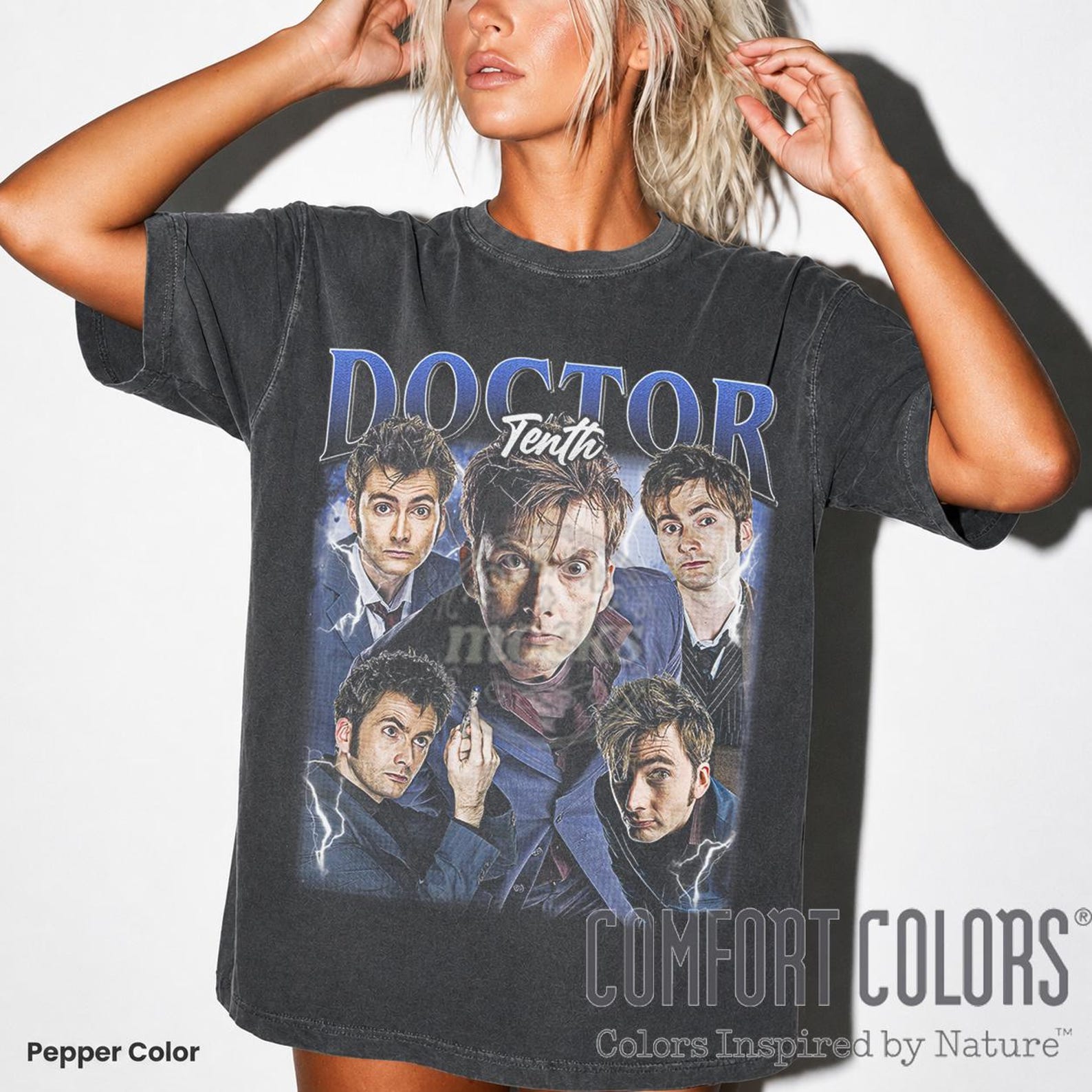 Tenth Doctor T-Shirt, Doctor Who Series Comfort Colors Tee, Sci-Fi Fan Gift FD S